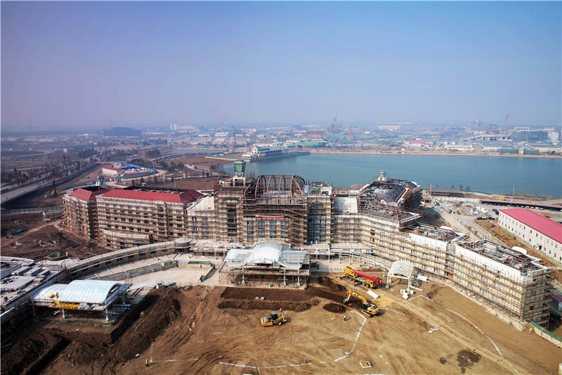 上海迪斯尼乐园酒店封顶 全新航拍图发布