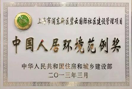中国人居情况典型奖