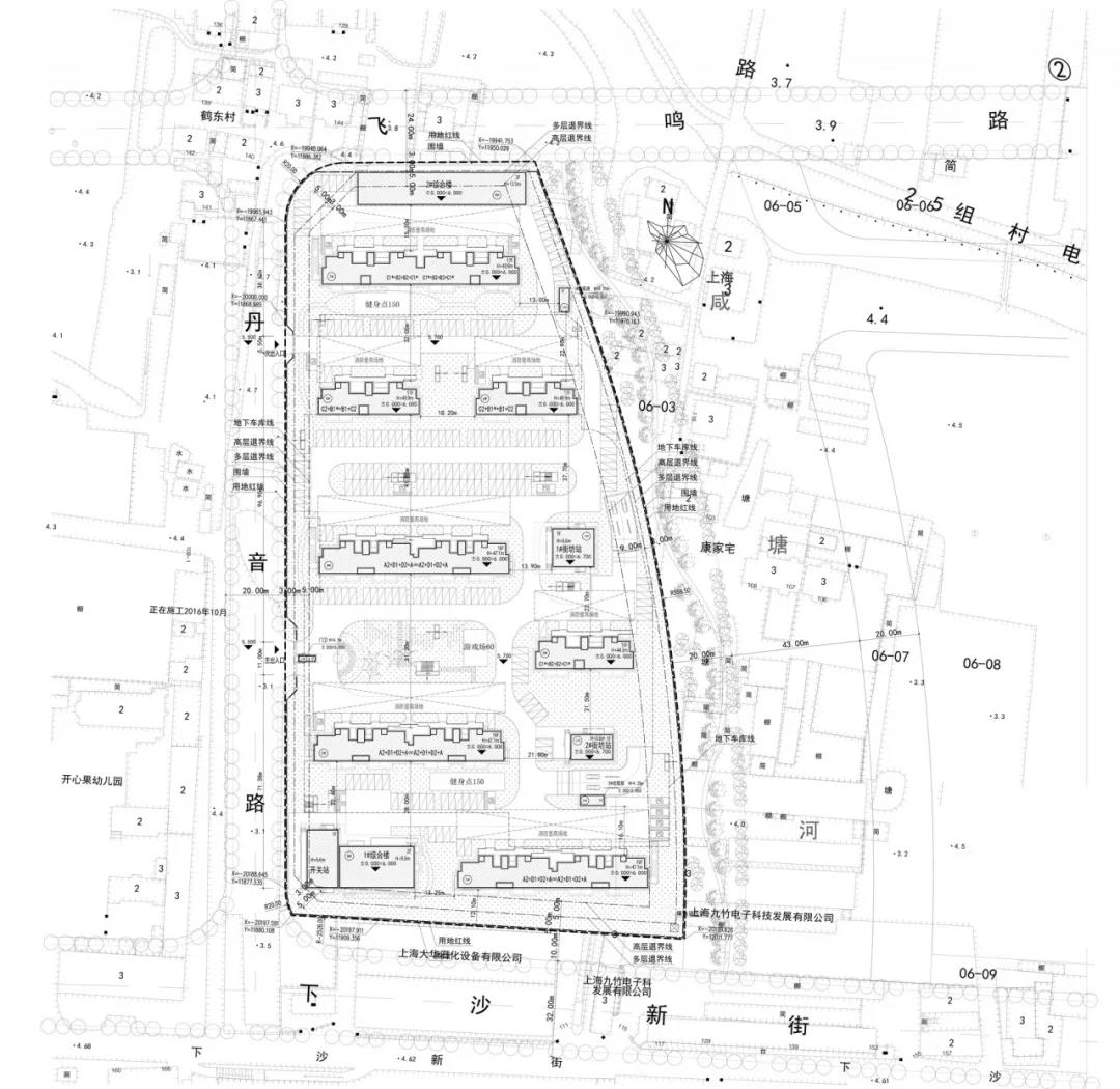 规划建设7栋高层住宅浦东这个社区的征收安置房项目公示中