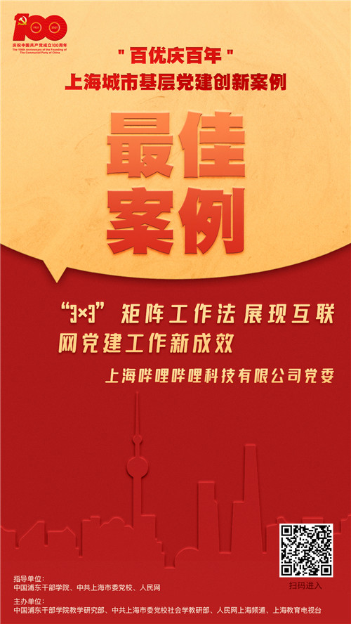 互联网党建“3×3”矩阵工作法上海哔哩哔哩科技有限公司党委