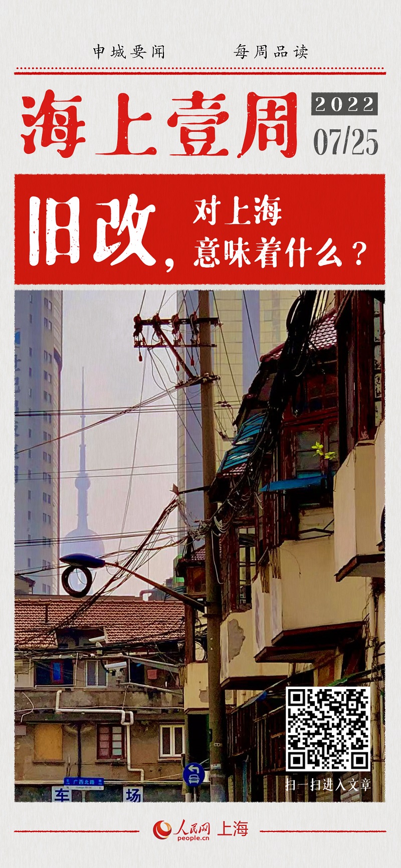 旧改，对上海意味着什么？旧改，对上海意味着什么？7月24日，上海市黄浦区建国东路68街坊和67街坊东块的房屋征收签约率已突破90%，标志着历经三十年的上海中心城区成片二级旧里以下房屋改造收官。眼望黄浦江畔霓虹闪烁，身处旧里陋室拥挤不堪的日子，即将画上句号……[详细]