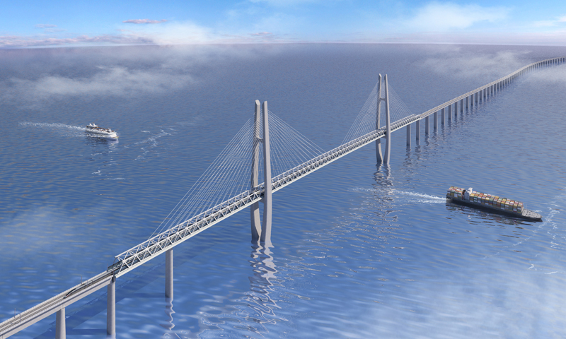 世界最长跨海高速铁路桥海上工程今日正式开工