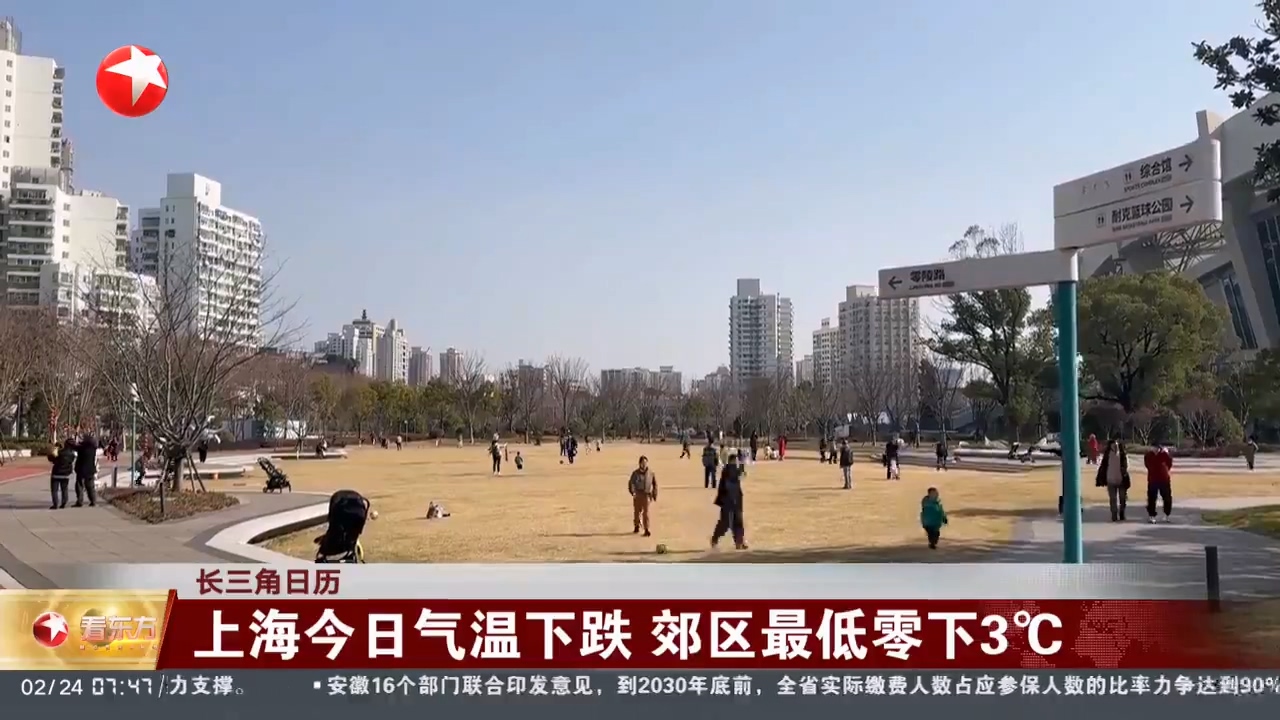 上海本周末前后最高气温可达18℃