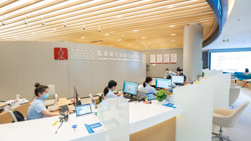 临港新片区政务服务中心。