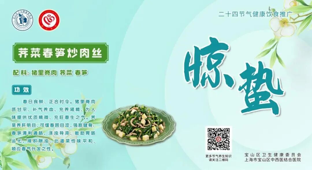 【健康四季•舌尖上的节气】惊蛰膳谱：疏肝健脾・清肺润燥