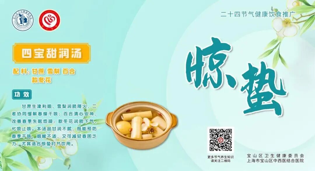 【健康四季•舌尖上的节气】惊蛰膳谱：疏肝健脾・清肺润燥【4】