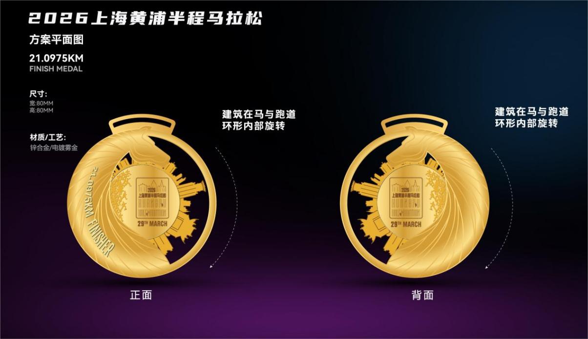 2026上海黄浦半程马拉松奖牌