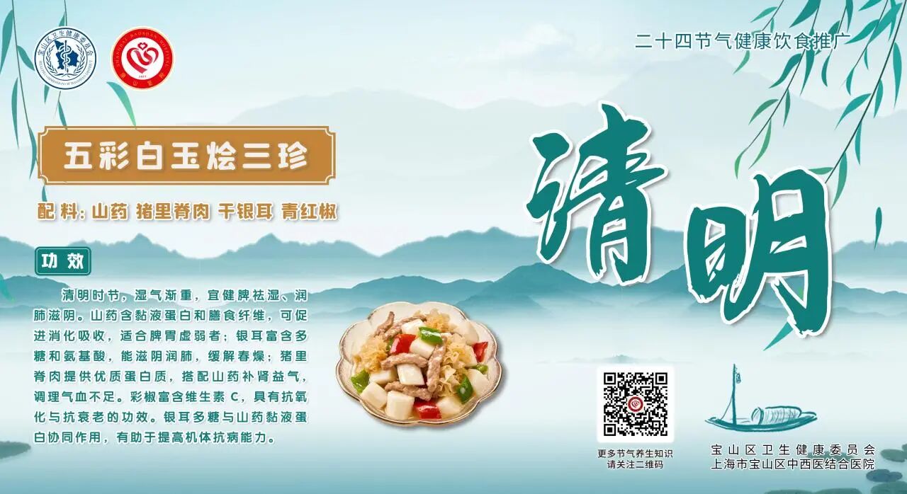 【健康四季•舌尖上的节气】清明膳谱：健脾祛湿・润肺平肝