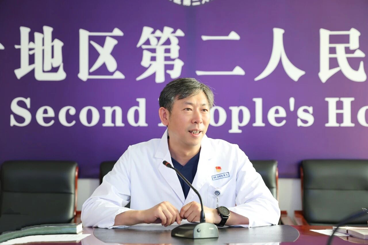 上海援疆干部陳尉華。喀什地區第二人民醫院供圖