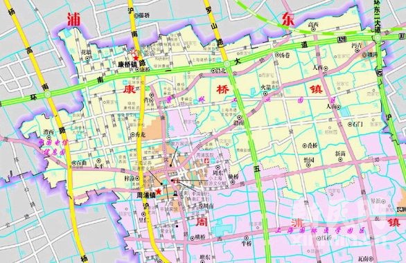 周康板块紧邻现在的浦东新区.新民网 制图