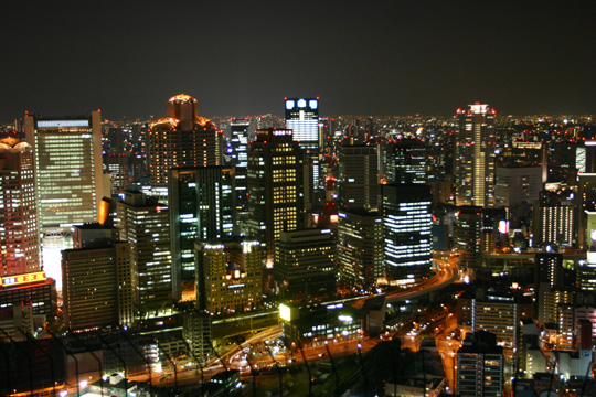 大阪城的夜景