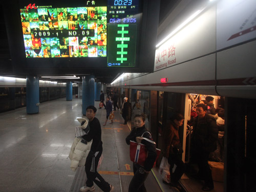 上海地铁客流实时信息显示系统年底全面亮相